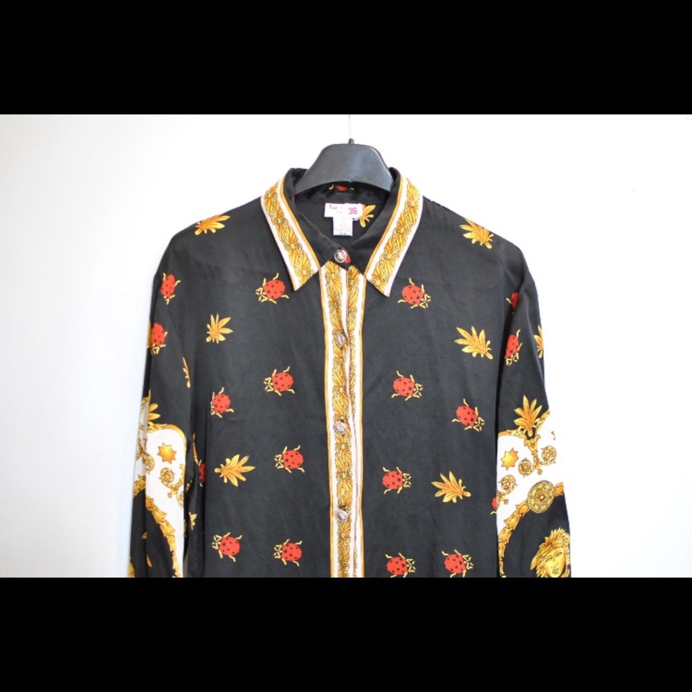 Vintage silky printed shirt